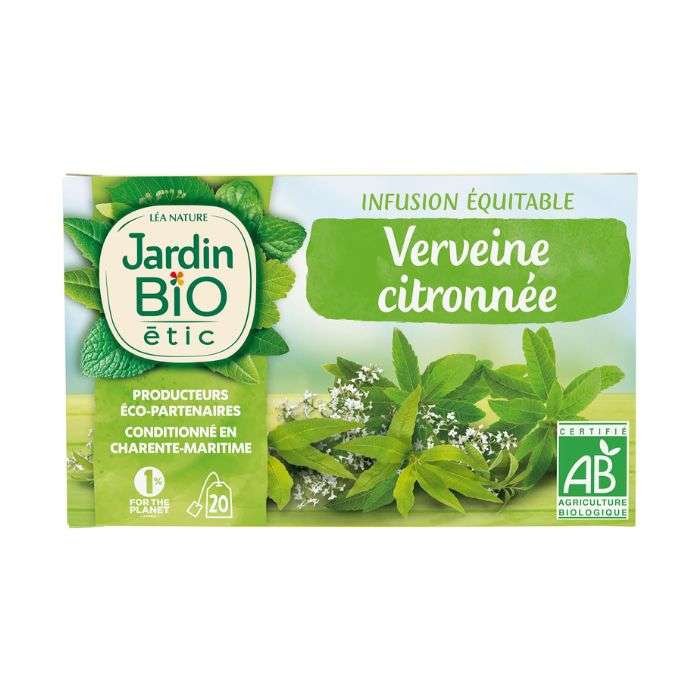 JARDIN BIO INFUSION VERVEINE CITRONNEE 20 SACHETS JARDIN BIO INFUSION VERVEINE CITRONNEE 20 SACHETS