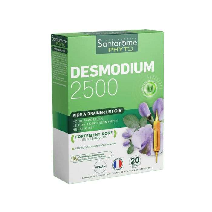 SANTAROME PHYTO DESMODIUM 2500 20 AMPOULES DE 10 ML SANTAROME PHYTO DESMODIUM 2500 20 AMPOULES DE 10 ML