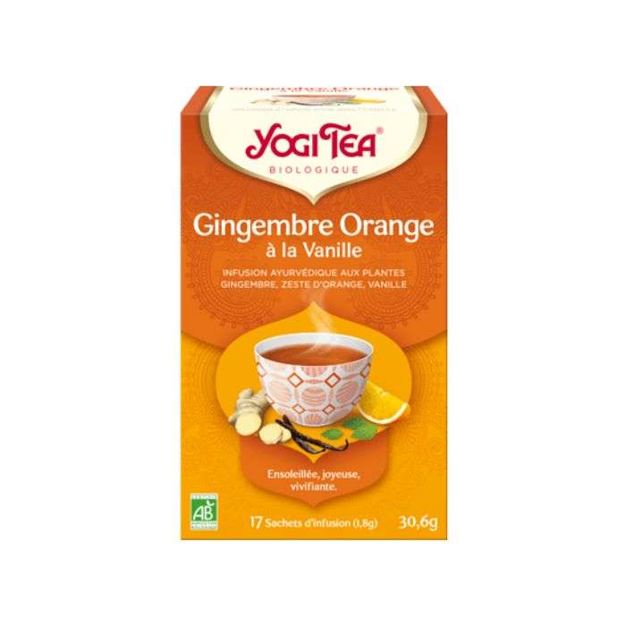 YOGI TEA TISANE GINGEMBRE ORANGE A LA VANILLE 17 SACHETS YOGI TEA TISANE GINGEMBRE ORANGE A LA VANILLE 17 SACHETS