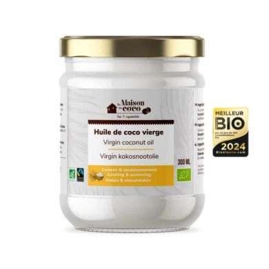 LA MAISON DU COCO HUILE DE COCO VIERGE 300 ML LA MAISON DU COCO HUILE DE COCO VIERGE 300 ML