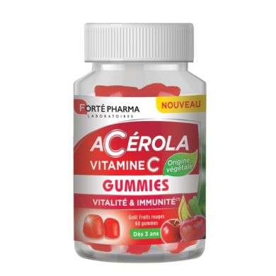 FORTE PHARMA ACEROLA VITAMINE C 60 GOMMES GOUT FRUITS ROUGES FORTE PHARMA ACEROLA VITAMINE C 60 GOMMES GOUT FRUITS ROUGES