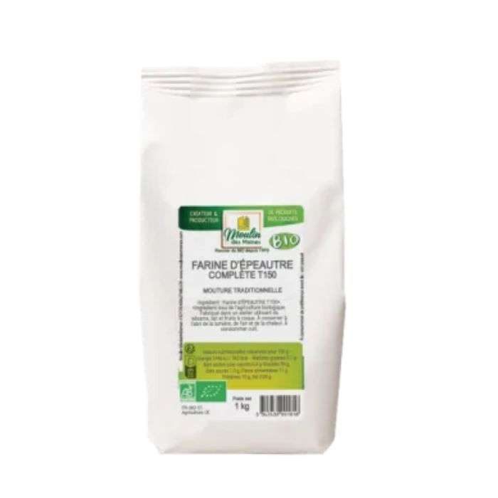 MOULIN DES MOINES FARINE D EPAUTRE COMPLETE T150 1 KG