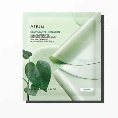 ANUA HEARTLEAF 70+ HYALURON SOOTHING COLLAGEN MASK 1 UNITE ANUA HEARTLEAF 70+ HYALURON SOOTHING COLLAGEN MASK 1 UNITE