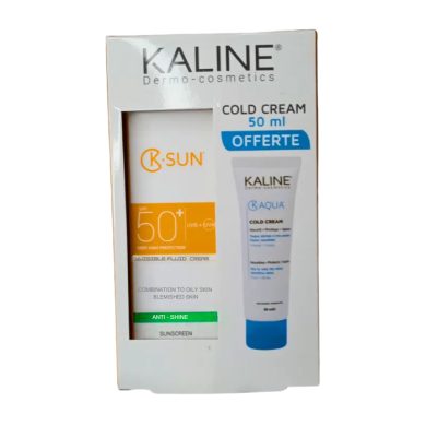 KALINE K SUN SPF50 + INVISIBLE FLUID CREAM ANTI SHINE + COLD CREAM 50 ML OFFERTE KALINE K SUN SPF50 + INVISIBLE FLUID CREAM ANTI SHINE + COLD CREAM 50 ML OFFERTE