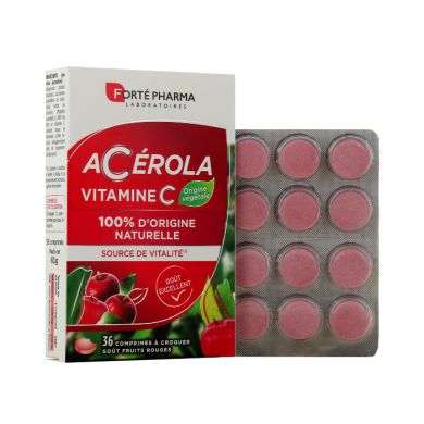 FORTE PHARMA ACEROLA VITAMINE C 36 COMPRIMES A CROQUER FORTE PHARMA ACEROLA VITAMINE C 36 COMPRIMES A CROQUER