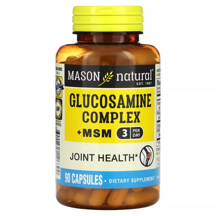MASON NATURAL GLUCOSAMINE COMPLEX + MSM 90 CAPSULES MASON NATURAL GLUCOSAMINE COMPLEX + MSM 90 CAPSULES