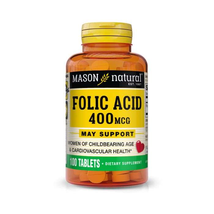 MASON NATURAL FOLIC ACID 400MCG 100 TABLETS MASON NATURAL FOLIC ACID 400MCG 100 TABLETS
