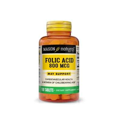 MASON NATURAL FOLIC ACID 800 MCG 100 TABLETS MASON NATURAL FOLIC ACID 800 MCG 100 TABLETS