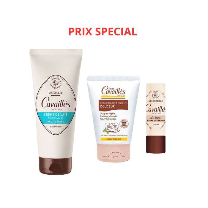 ROGE CAVAILLES PACK GEL DOUCHE CREME DE LAIT 200ML + CREME MAINS DOUCEUR 50ML + BAUME LEVRES GOURMAND ROGE CAVAILLES PACK GEL DOUCHE CREME DE LAIT 200ML + CREME MAINS DOUCEUR 50ML + BAUME LEVRES GOURMAND