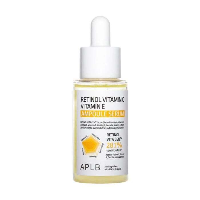 APLB RETINOL VITAMIN C VITAMINE E AMPOULE SERUM 40 ML  APLB RETINOL VITAMIN C VITAMINE E AMPOULE SERUM 40 ML