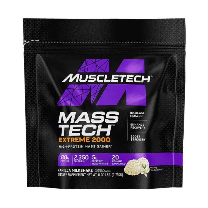 MUSCLETECH MASS TECH EXTREME 2000 2.72 KG SAVEUR MILKSHAKE VANILLE MUSCLETECH MASS TECH EXTREME 2000 2.72 KG SAVEUR MILKSHAKE VANILLE