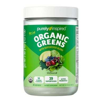 PURELY INSPIRED ORGANIC GREENS AVEC UN MELANGE DE SUPERALIMENTS SANS SAVEUR 244G