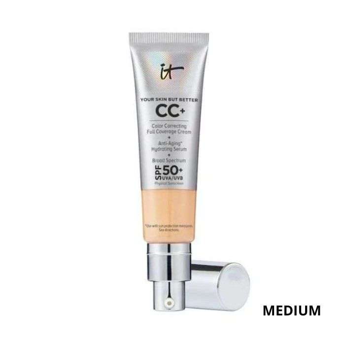 IT COSMETICS CC+ CRÈME CORRECTRICE SPF50+ HAUTE COUVRANCE FOND DE TEINT 32 ML IT COSMETICS CC+ CRÈME CORRECTRICE SPF50+ HAUTE COUVRANCE FOND DE TEINT 32 ML