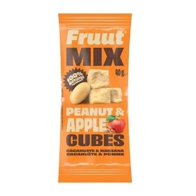 FRUUT MIX CUBES POMME ET CACAHUETE 40G FRUUT MIX CUBES POMME ET CACAHUETE 40G