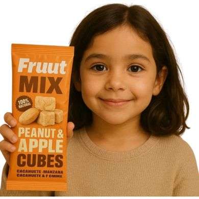 FRUUT MIX CUBES POMME ET CACAHUETE 40G FRUUT MIX CUBES POMME ET CACAHUETE 40G