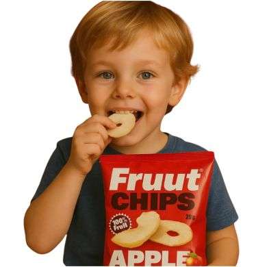 FRUUT CHIPS DE POMME ROUGE CROQUANTE 20G FRUUT CHIPS DE POMME ROUGE CROQUANTE 20G