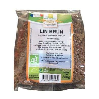 MOULIN DES MOINES LIN BRUN 250G MOULIN DES MOINES LIN BRUN 250G