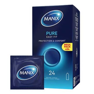 MANIX PURE EASY FIT PROTECTION ET CONFORT 24 PRESERVATIFS MANIX PURE EASY FIT PROTECTION ET CONFORT 24 PRESERVATIFS