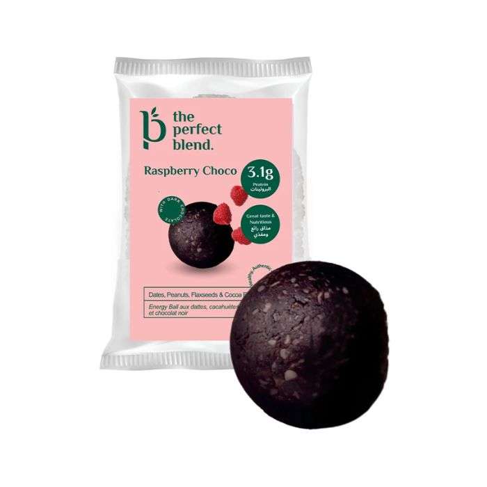 THE PERFECT BLEND ENERGY BALL RASPBERRY CHOCO