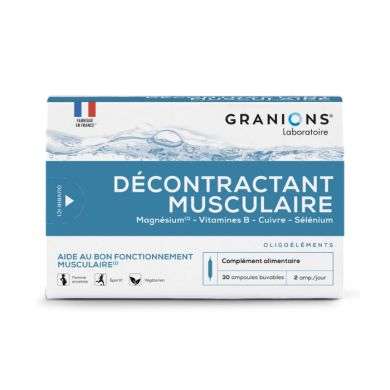 GRANIONS DECANTRACTANT MUSCULAIRE 30 AMPOULES GRANIONS DECANTRACTANT MUSCULAIRE 30 AMPOULES