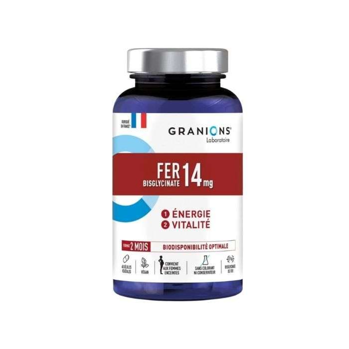 GRANIONS FER BISGLYCINATE 14 MG 60 GELULES GRANIONS FER BISGLYCINATE 14 MG 60 GELULES