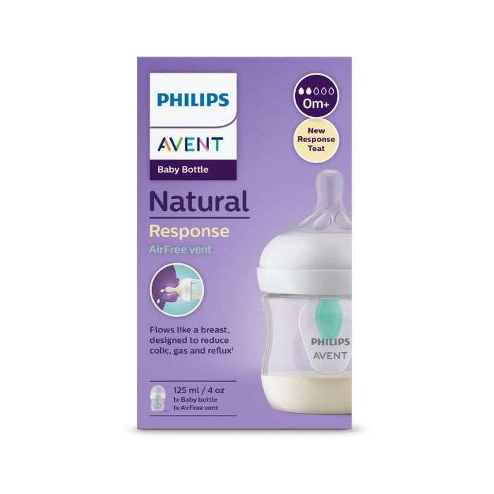AVENT NATURAL RESPONSE BIBERON 0MOIS+ 125ML AIRFREE VENT AVENT NATURAL RESPONSE BIBERON 0MOIS+ 125ML AIRFREE VENT