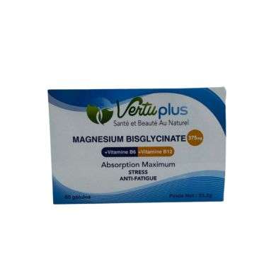 VERTUPLUS MAGNESIUM BISGLYCINATE 375MG 60 GELULES VERTUPLUS MAGNESIUM BISGLYCINATE 375MG 60 GELULES