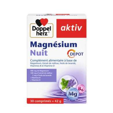 DOPPELHERZ AKTIV MAGNESIUM NUIT 30 COMPRIMES DOPPELHERZ AKTIV MAGNESIUM NUIT 30 COMPRIMES