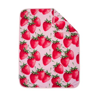TWISTSHAKE COUVERTURE 75X100 CM EN VELOURS MOTIFS FRAISE