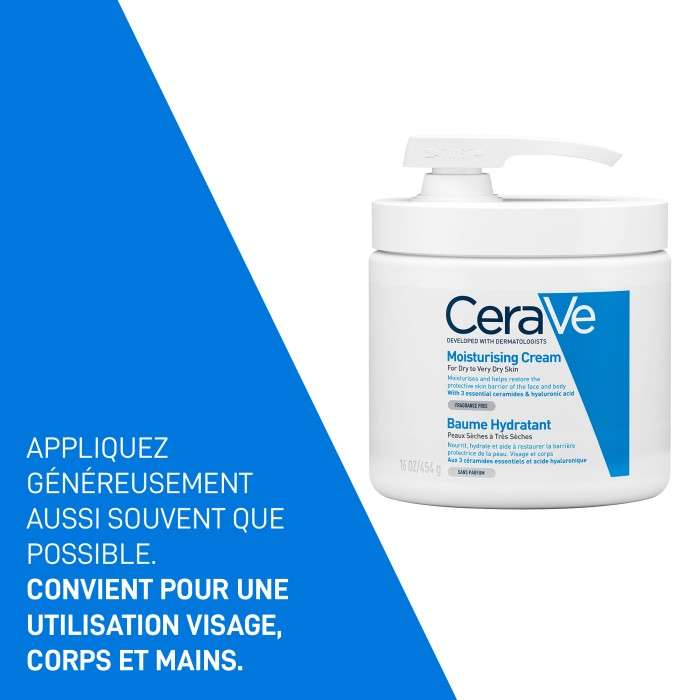 CERAVE BAUME HYDRATANT AVEC POMPE 454 G CERAVE BAUME HYDRATANT AVEC POMPE 454 G