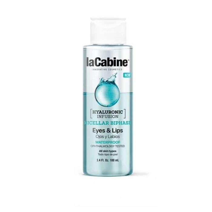 LA CABINE EAU MICELLAIRE BIPHASE YEUX ET LEVRES HYALURONIC INFUSION 100 ML