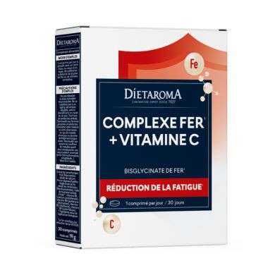 DIETAROMA COMPLEXE FER + VITAMINE C 30 GELULES DIETAROMA COMPLEXE FER + VITAMINE C 30 GELULES