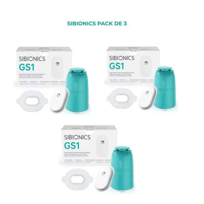 SIBIONICS GS1 GESTIONNAIRE DE DIABETE PACK DE 3 SIBIONICS GS1 GESTIONNAIRE DE DIABETE PACK DE 3