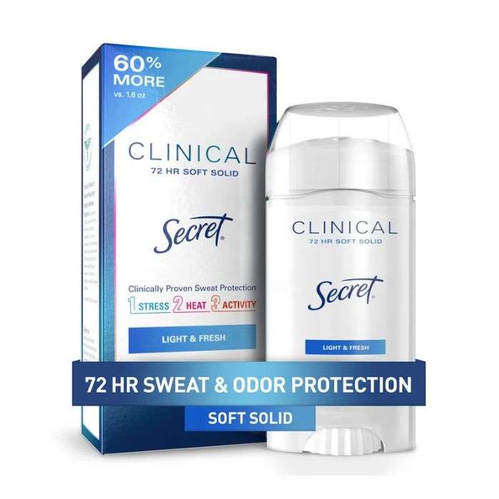 SECRET CLINICAL 72H DEODORANT LIGHT AND FRESH 45G SECRET CLINICAL 72H DEODORANT LIGHT AND FRESH 45G