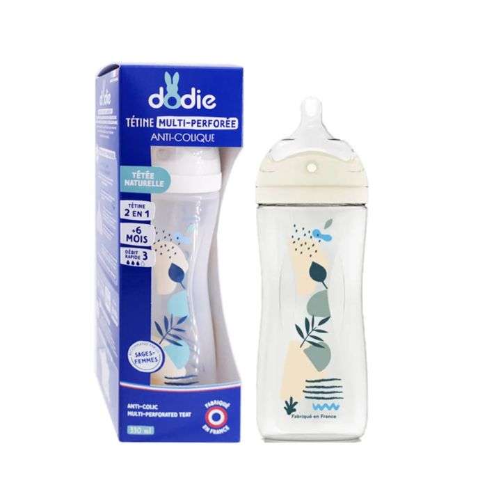 DODIE BIBERON TETINE MULTI PERFOREE ANTI COLIQUE 330 ML 6MOIS+ DODIE BIBERON TETINE MULTI PERFOREE ANTI COLIQUE 330 ML 6MOIS+