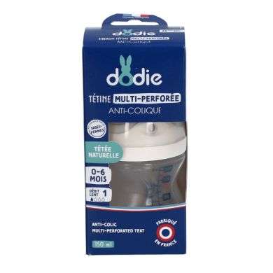 DODIE BIBERON TETINE MULTI PERFOREE ANTI COLIQUE 150 ML 0-6MOIS+ DEBIT 1 ROSE DODIE BIBERON TETINE MULTI PERFOREE ANTI COLIQUE 150 ML 0-6MOIS+ DEBIT 1 ROSE