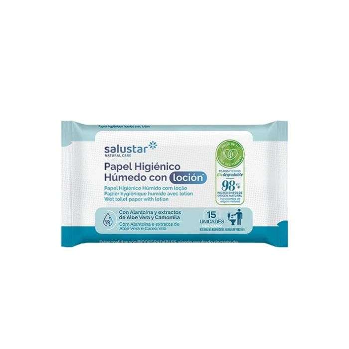 SALUSTAR LINGETTES PAPIER TOILETTE HUMIDE 15 UNITES SALUSTAR LINGETTES PAPIER TOILETTE HUMIDE 15 UNITES