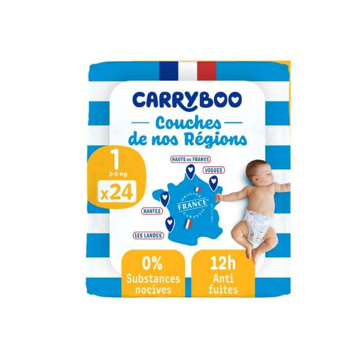 CARRYBOO COUCHES TAILLE 1 24 UNITES 2-5 KG CARRYBOO COUCHES TAILLE 1 24 UNITES 2-5 KG