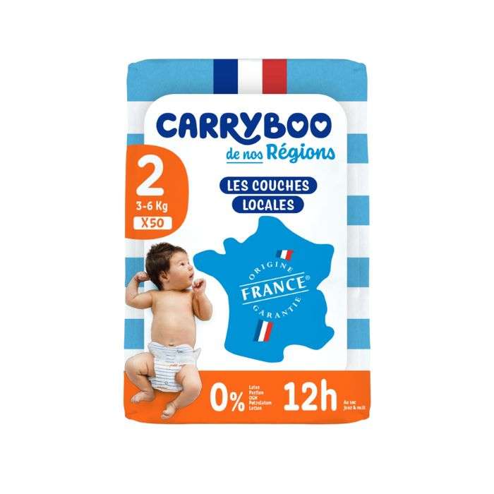 CARRYBOO COUCHES TAILLE 2 50 UNITES 3-6 KG CARRYBOO COUCHES TAILLE 2 50 UNITES 3-6 KG