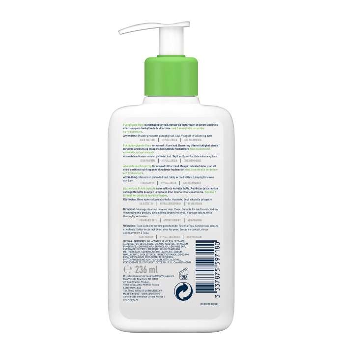CERAVE CREME LAVANTE HYDRATANTE 236 ML CERAVE CREME LAVANTE HYDRATANTE 236 ML