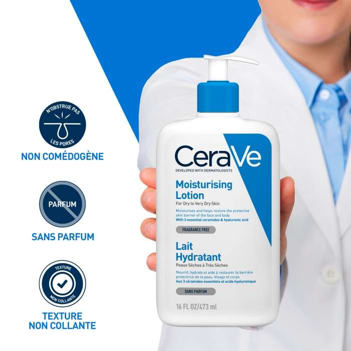 CERAVE LAIT HYDRATANT PEAUX SECHES A TRES SECHES 236 ML CERAVE LAIT HYDRATANT PEAUX SECHES A TRES SECHES 236 ML