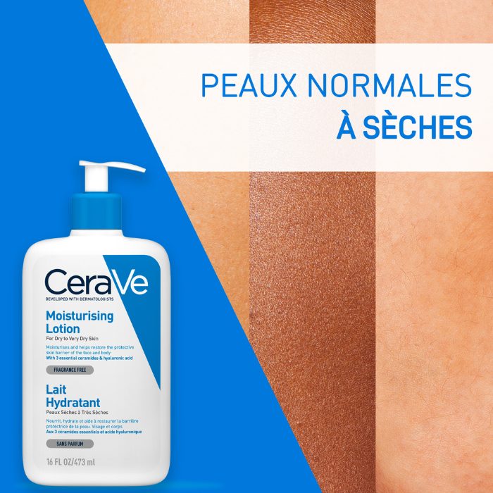 CERAVE LAIT HYDRATANT PEAUX SECHES A TRES SECHES 473 ML CERAVE LAIT HYDRATANT PEAUX SECHES A TRES SECHES 473 ML