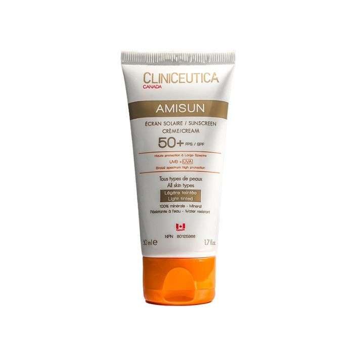 CLINICEUTICAAMISUN ECRAN SOLAIRE SPF 50 + CREME LEGERE TINTEE 50 ML CLINICEUTICAAMISUN ECRAN SOLAIRE SPF 50 + CREME LEGERE TINTEE 50 ML