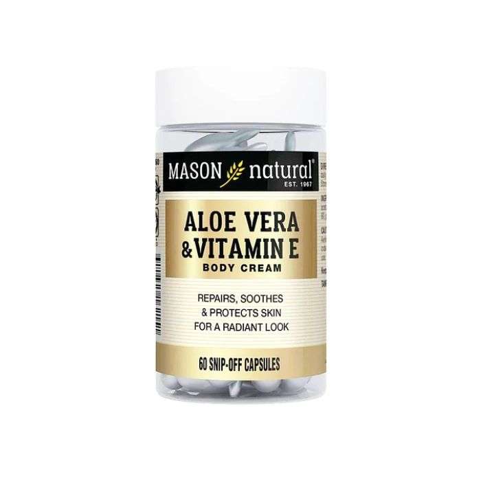 MASON NATURAL ALOE VERA ET VITAMINE E CREME CORPS 60 SNIP OFF CAPSULES MASON NATURAL ALOE VERA ET VITAMINE E CREME CORPS 60 SNIP OFF CAPSULES