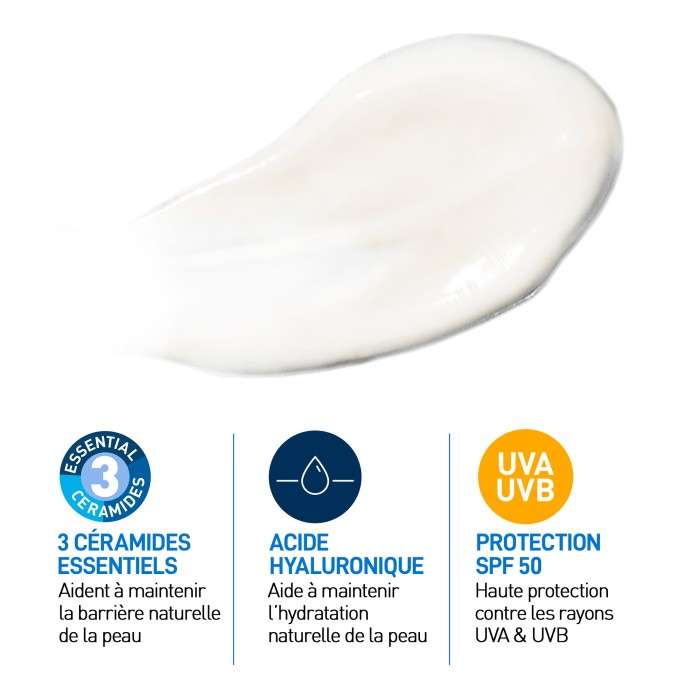 CERAVE CREME HYDRATANTE VISAGE SPF 50 52 ML  CERAVE CREME HYDRATANTE VISAGE SPF 50 52 ML