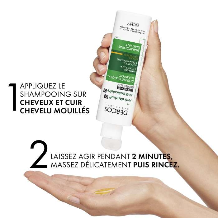 VICHY DERCOS SHAMPOING ANTI PELLICULAIRE DS CHEVEUX SECS 200 ML