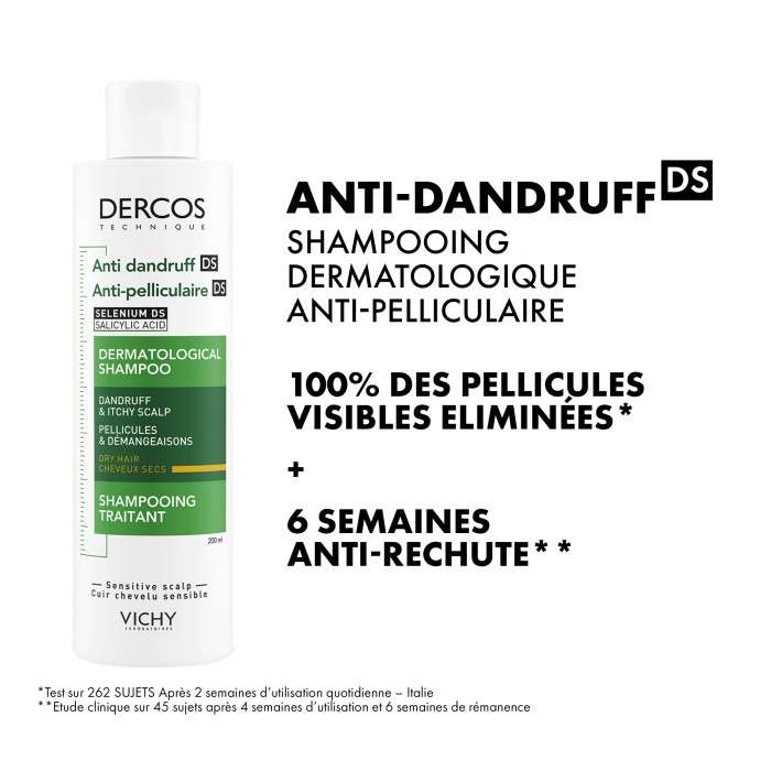 VICHY DERCOS SHAMPOING ANTI PELLICULAIRE DS CHEVEUX SECS 200 ML VICHY DERCOS SHAMPOING ANTI PELLICULAIRE DS CHEVEUX SECS 200 ML