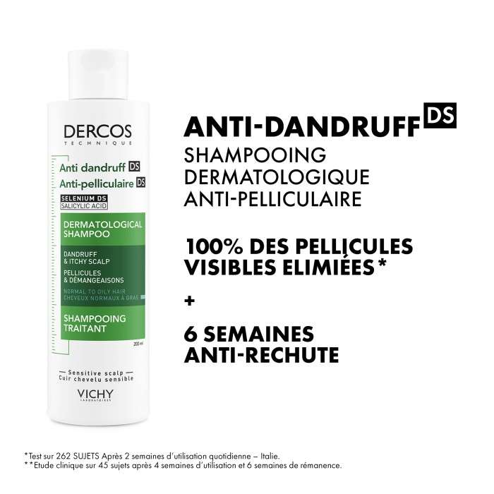 VICHY DERCOS SHAMPOING ANTI PELLICULAIRE CHEVEUX NORMAUX A GRAS 200 ML VICHY DERCOS SHAMPOING ANTI PELLICULAIRE CHEVEUX NORMAUX A GRAS 200 ML