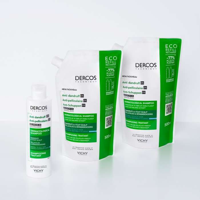 VICHY DERCOS SHAMPOING ANTI PELLICULAIRE CHEVEUX NORMAUX A GRAS 200 ML