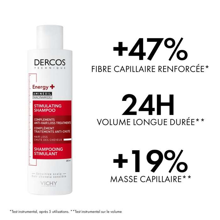 VICHY DERCOS TECHNIQUE ENERGY + SHAMPOING STIMULANT ANTI CHUTE 200 ML VICHY DERCOS TECHNIQUE ENERGY + SHAMPOING STIMULANT ANTI CHUTE 200 ML